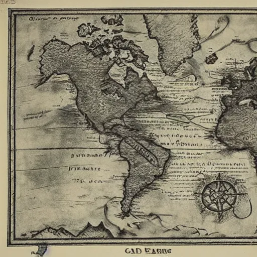Image similar to an old pirate map of carl's jr.