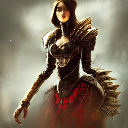 Image similar to portrait knights of Zodiac girl+smoky eyes, metalic black and red mirror reflected armor, in ruined Agora of Athens black magic night, ssci-fi, fantasy, intricate, very very beautiful, elegant, golden light, highly detailed, digital painting, artstation, concept art, smooth, sharp focus, illustration, art by tian zi and WLOP and alphonse mucha