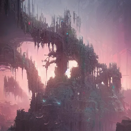 Image similar to the death of humanity, intricate, abstract, magical, wacky, dreadful, horror, concept art by Tooth Wu, by WLOP, by Beeple, by Dan Mumford, by Greg Rutkowski, Octane Render, digital painting highly detailed, trending on Artstation