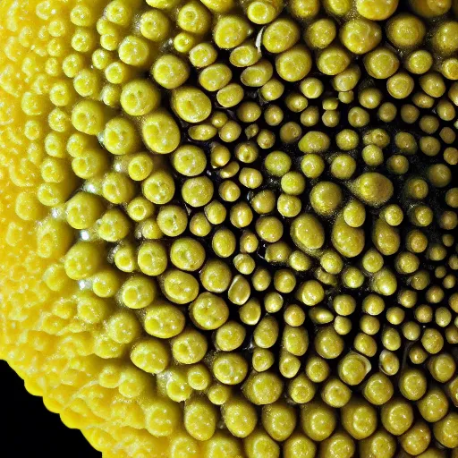 Prompt: a lemon with trypophobia