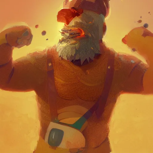 Image similar to portrait of mr viking cinnamon toast, bread type pokemon, strong pixar wheat bread warrior, volumetric lighting, dynamic composition, art by sachin teng and sergey kolesov and ruan jia and heng z, scifi, fantasy, hyper detailed, ultra realistic, sharp focus, wildlife photography, national geographic, octane render, concept art