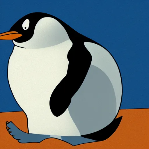 Prompt: a penguin in the style of Tom and Jerry cartoon