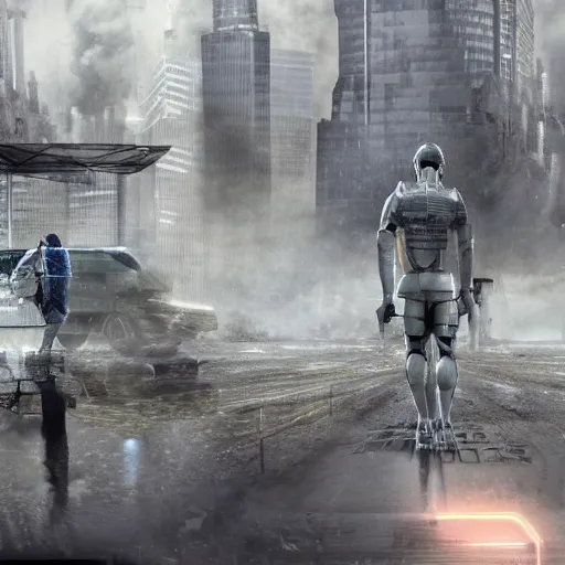 Prompt: A dystopian future, hyper realistic, HD, HQ, photo realistic