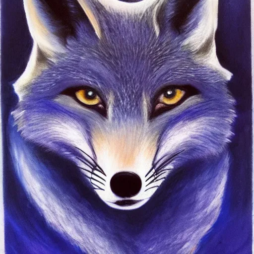 Prompt: blue fox