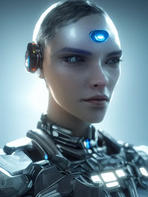 Prompt: portrait art of a cpu cyborg 8 k ultra realistic, lens flare, atmosphere, glow, detailed, intricate, full of colour, cinematic lighting, trending on artstation, 4 k, hyperrealistic, focused, extreme details, unreal engine 5, cinematic, masterpiece