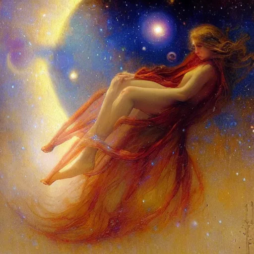 Image similar to Liminal space in outer space by Gaston Bussière