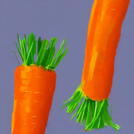 Prompt: a carrot by andy warhol, digital art, trending on artstation