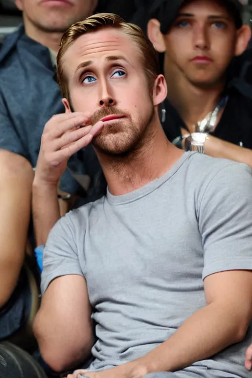 Prompt: ryan gosling watching anime