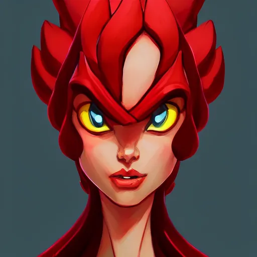 Prompt: female portrait anthropomorphic dragon wearing red clothes, Physically important : she has small head, Mega important : Hearthstone official splash art, perfect master piece, award winning, full body in the graphic style of Patrick Gleason, detailed art, trending on Artstation, sharp focus, comic art