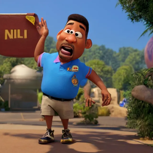 Image similar to will smith as a pixar disney character from up 2 0 0 9 unreal engine octane render 3 d render photorealistic