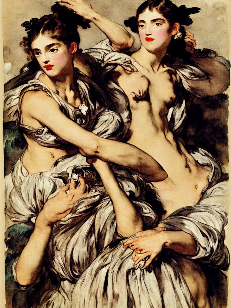 Prompt: fashion advertising campaign by eugene delacroix, highly detailed, intricate