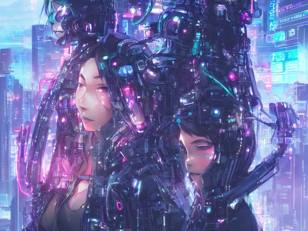 Image similar to portrait anime visual futuristic female cyber airforce, on cyberpunk neon light tokyo rooftop, ssci - fi and fantasy, intricate and very beautiful, human structure, concept art and kyoto studio, sharp focus, anime fantasy illustration by rossdraws and magali villeneuve and liya nikorov and luxearte, frostine engine