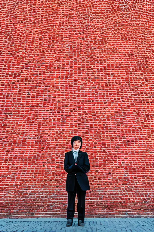 Image similar to photography by ando tadao and wes anderson, kremlin, red square, building with bricks, sharp focus, golden ratio, symmetry, ultra realistic, 8 k