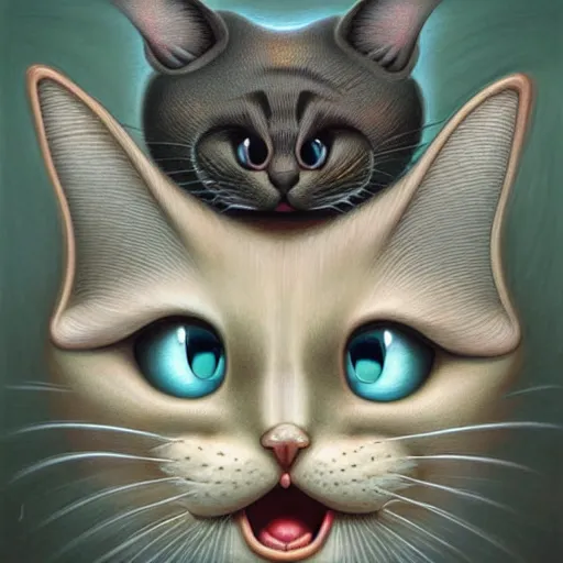 Prompt: cat by naoto hattori