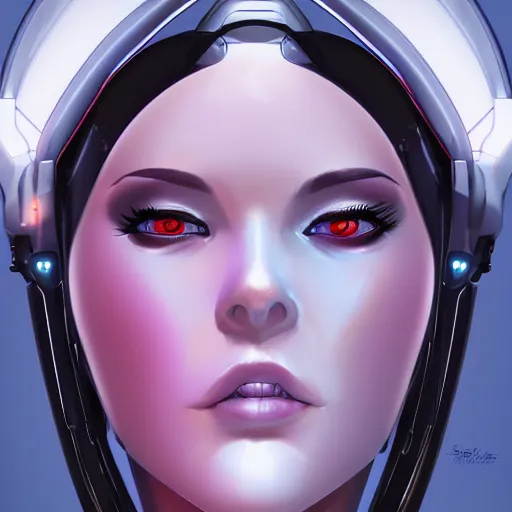 Image similar to face portrait of a robotic woman, sci fi, futuristic, cyber punkinspired by lois van baarle, cinematic, 8 k