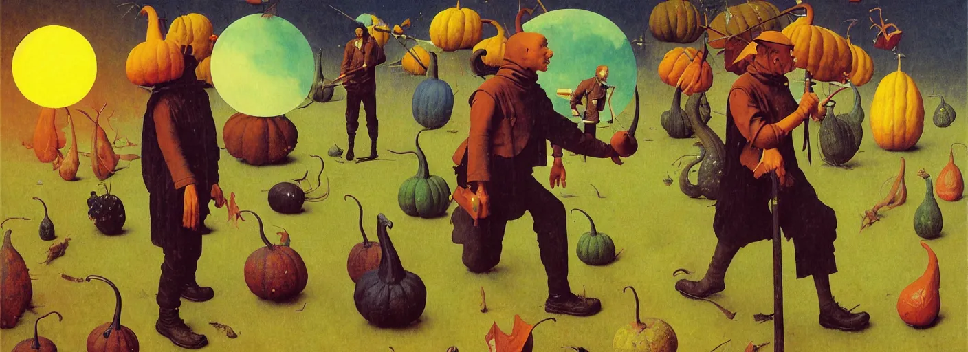 Image similar to full - body surreal colorful gourd rpg character concept art anatomy, action pose, very coherent and colorful high contrast masterpiece by norman rockwell franz sedlacek hieronymus bosch dean ellis simon stalenhag rene magritte gediminas pranckevicius, dark shadows, sunny day, hard lighting, reference sheet white! background