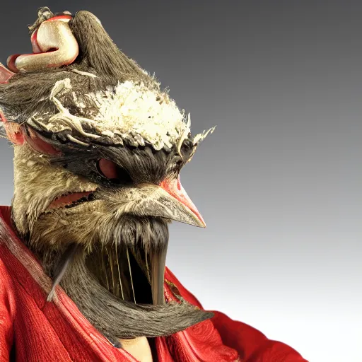 Prompt: a still of a tengu, realistic, photorealistic, detailed, cgi,