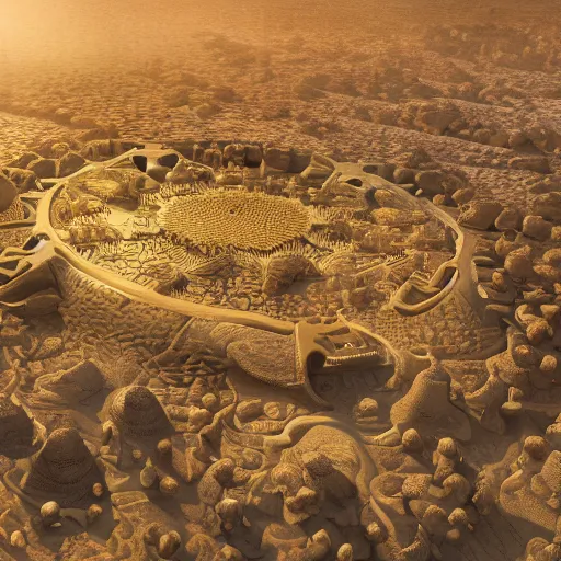 Prompt: highly detailed large kingdom in the desert, 8 k fantasy art, concept art illustration, sharp focus, intricate and smooth