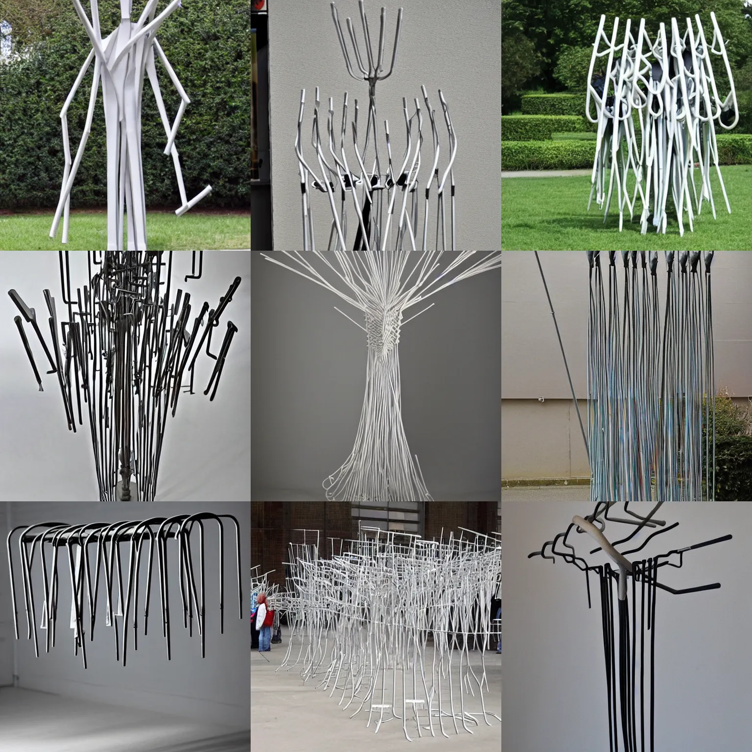 A Sculpture Made Of Coat Hangers Stable Diffusion OpenArt