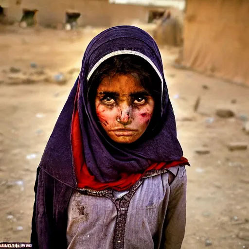 Image similar to the haunting expression, a mixture of pain and resilience, of a child thought to be around 1 2, was dubbed the afghan girl. she became a symbol of war, displacement and defiance after american photographer steve mccurry captured her image in a refugee camp in peshawar, on the afghanistan - pakistan border