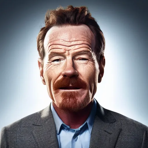 Image similar to bryan cranston wailing and crying and also shouting at his doctor for smiling wildly at him in 8 k closeup detailed portraits surrealism hyperrealism funny meme by bryan christie 8 k