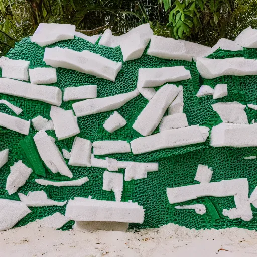 Image similar to jungle made of styrofoam on beach