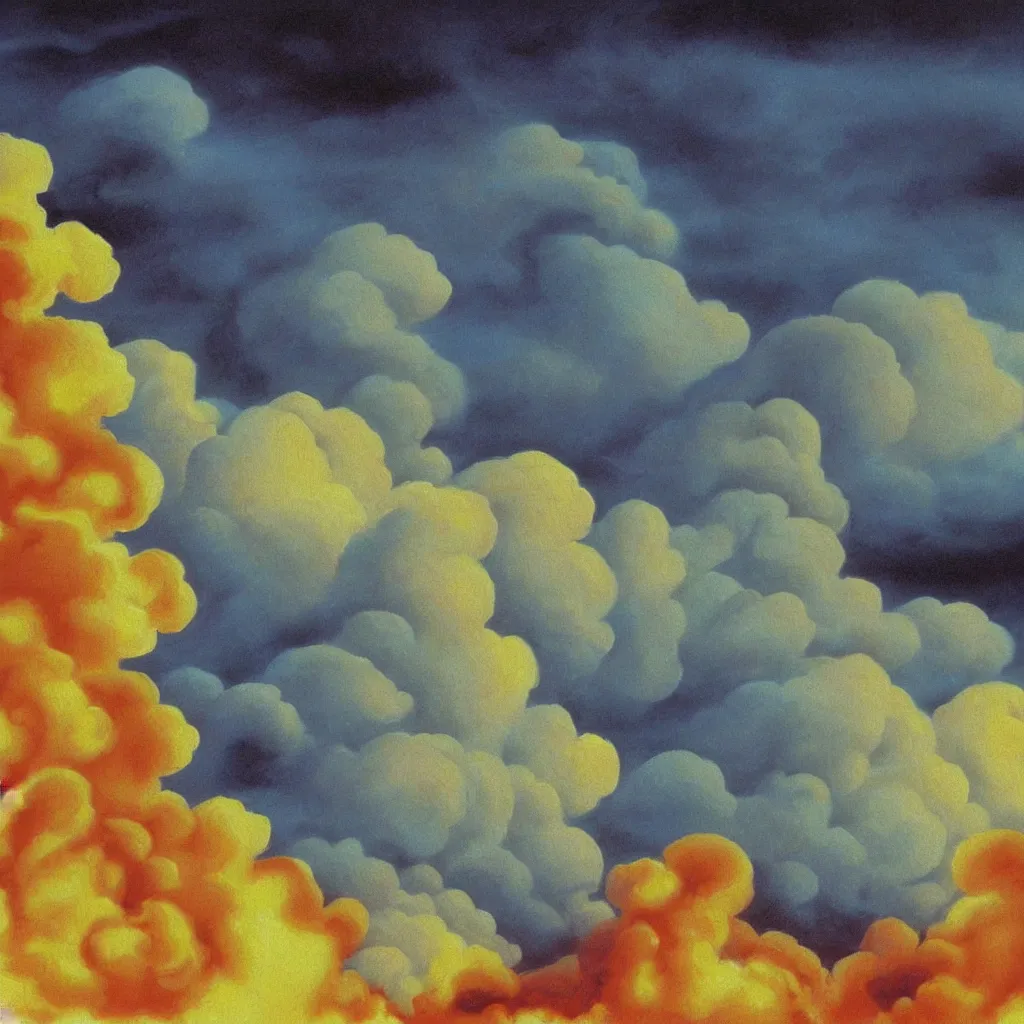 Prompt: bob ross painting of nuclear holocaust