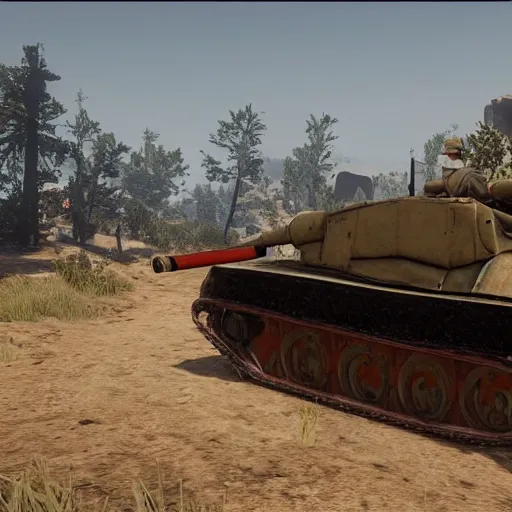 Image similar to tiger 2 tank in red dead redemption 2