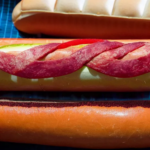 Prompt: a photo of the ultimate hotdog