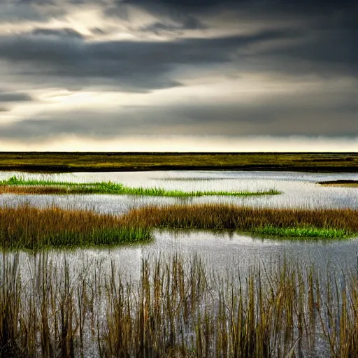 Image similar to marshes near charleston, national geographic photo, photorealistic, hyper detailed