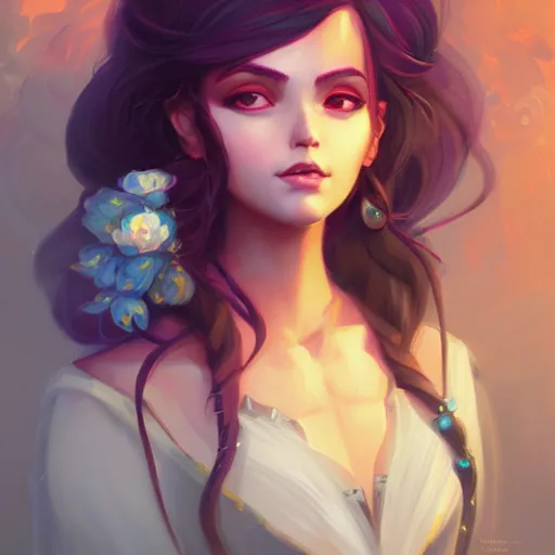 Image similar to a portrait of a beautiful gypsy, art by lois van baarle and loish and ross tran and rossdraws and sam yang and samdoesarts, digital art, highly detailed, intricate, sharp focus, Trending on Artstation HQ, deviantart, unreal engine 5, 4K UHD image