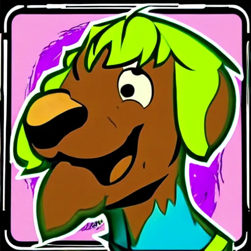 Prompt: artgerm scooby doo shaggy emblem