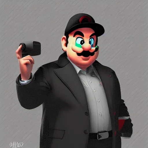 Prompt: tony soprano in super mario odyssey, artstation digital art