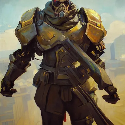 Image similar to greg manchess portrait painting of armored van gogh as overwatch character, medium shot, asymmetrical, profile picture, organic painting, sunny day, matte painting, bold shapes, hard edges, street art, trending on artstation, by huang guangjian, gil elvgren, ruan jia, randy vargas, greg rutkowski