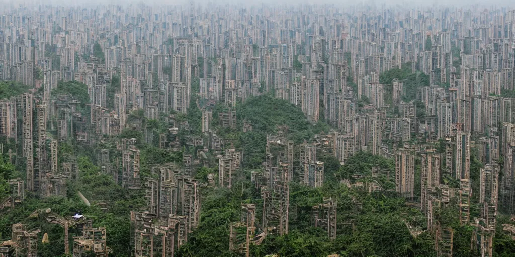 Image similar to big chinese overgrown city