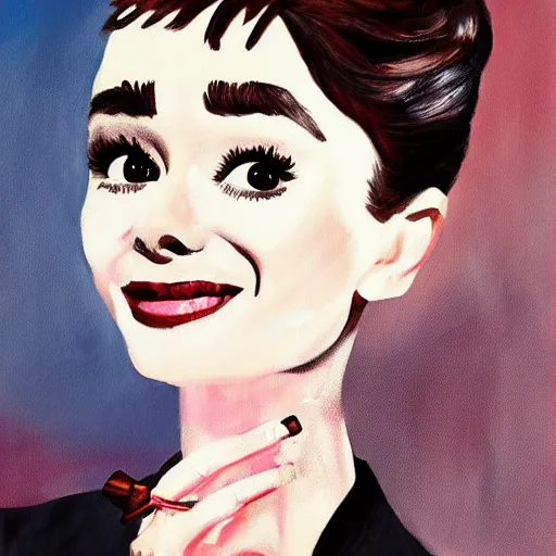 Image similar to audrey hepburn art by catharina van hernessen