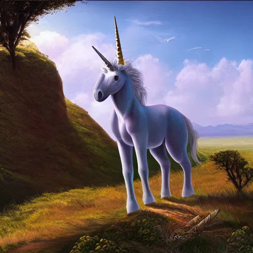 Image similar to the magdeberg unicorn, paleoart,