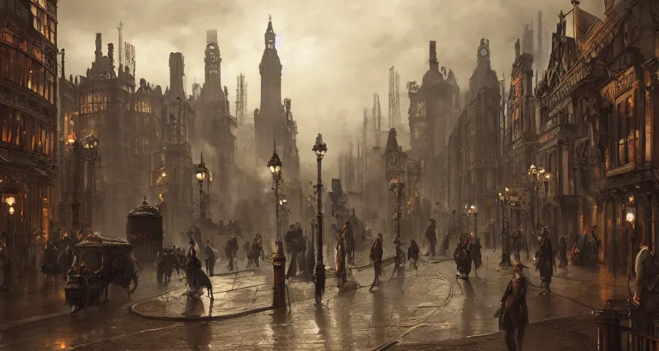 Image similar to victorian london, hyperdetailed, artstation, cgsociety, 8k