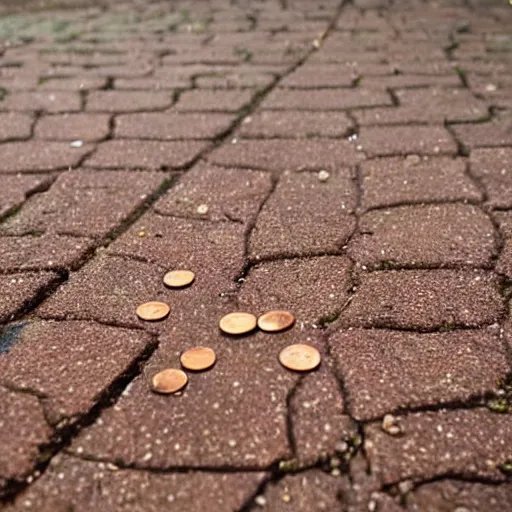 Prompt: someone trying to pick up a penny glued to the ground
