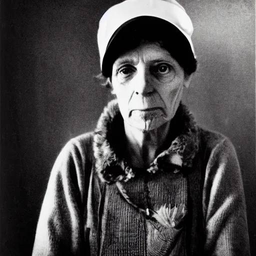 Image similar to portrait of mine worker by Diane Arbus
