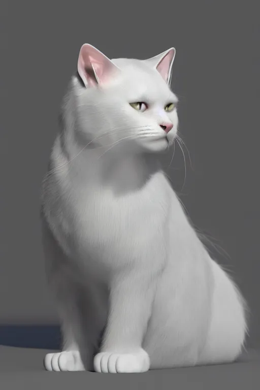 Image similar to a white cat wearing a formal overcoat, hyperrealistic, concept art, octane render, unreal engine 5, trending on DeviantArt, highly detailed, high quality, 8K, soft lighting, cute, natural lighting, realistic face, trending on Artstation, elegant clothes, profile picture, path traced