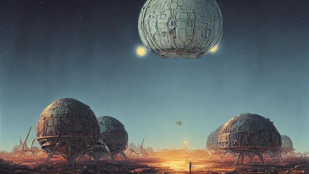 Prompt: An Alien Megastructure by Michael Whelan and simon stålenhag