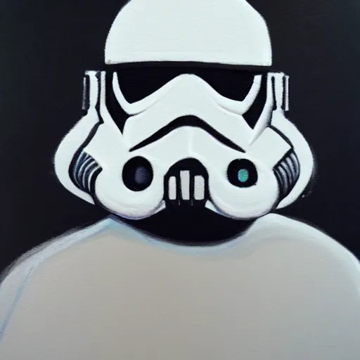 Image similar to gandalf as a storm trooper, painting