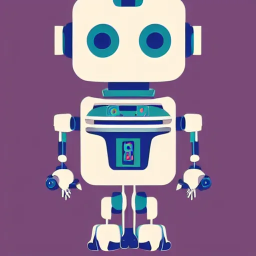 Image similar to cute!! robot centered minimal pastel concept art by artstation vector