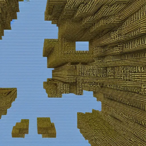 Image similar to overhead view of beautiful flat earth in style of morrowind minecraft, ultra detailed