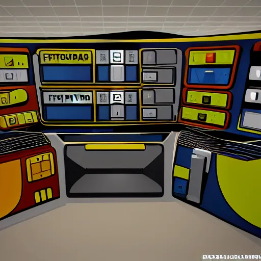 Image similar to retro future control panel room