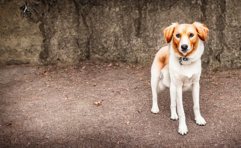 Image similar to full body photography of a dog, 8 0 mm camera, crystal clear eyes, stoic. photorealistic, highly detailed, 8 k rez, ultra hd, smooth, sharp focus