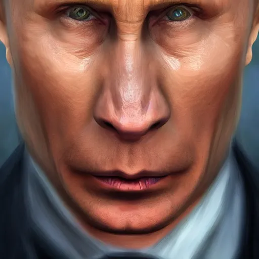 Image similar to photorealistic Vladimir Putin slowly transforming into a monkey, concept art, digital painting, trending on artstation, highly detailed, epic composition, 8k UHD