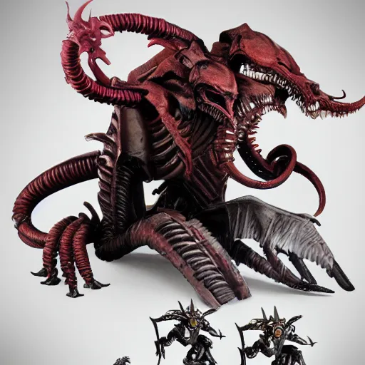 Image similar to Xenomorph and Tyranid chimera, warhammer 40k