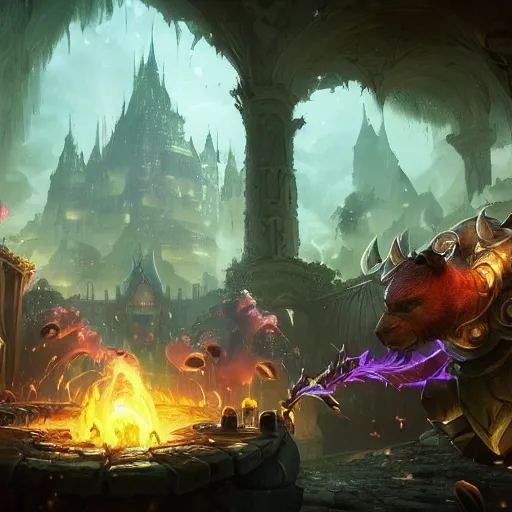 Image similar to Shrek, League of Legends amazing splashscreen artwork, splash art,natural light, elegant, intricate, fantasy, atmospheric lighting, by Greg rutkowski, league of legends splash art, hd wallpaper, ultra high details